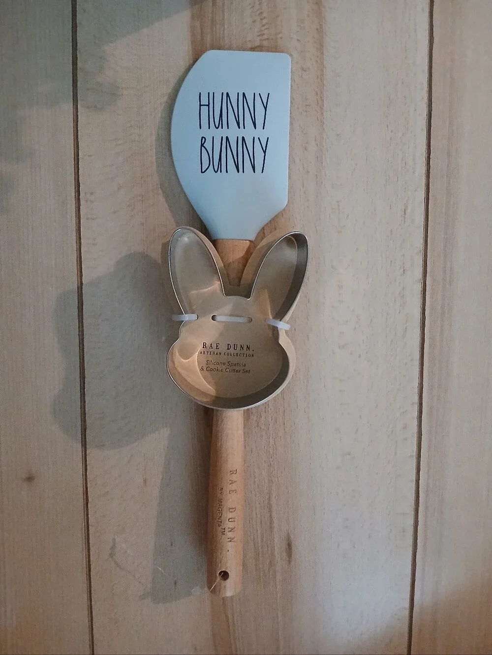 Rae Dunn Hunny Bunny Silicone Spatula & Bunny Cookie Cutter Blue Brand New